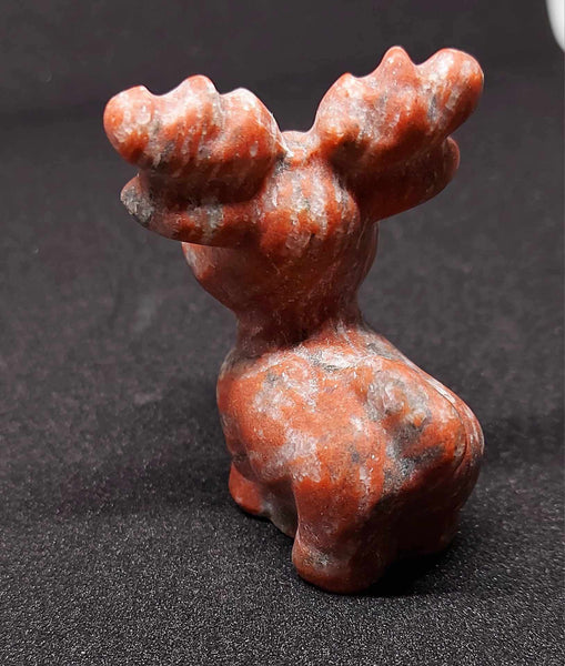 NEW!!! Red Jasper Reindeer Carving