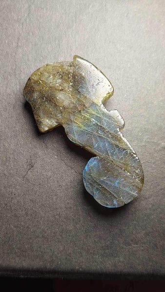 Labradorite Seahorse Carving