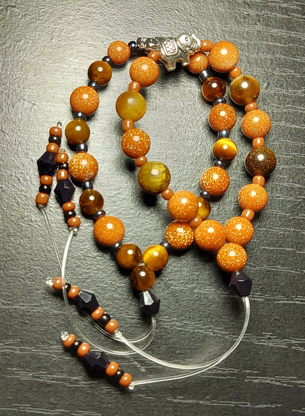 Golden Tiger's Eye & Goldstone Empathy Beads