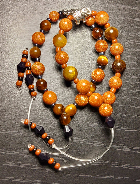 Golden Tiger's Eye & Goldstone Empathy Beads