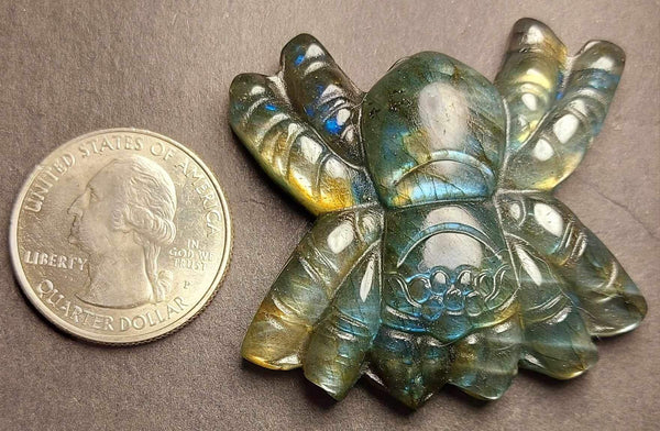 NEW!!! Labradorite Spider Carving