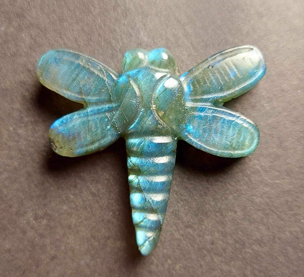 Labradorite Dragonfly Carving