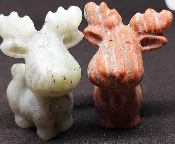 NEW!!! Red Jasper Reindeer Carving