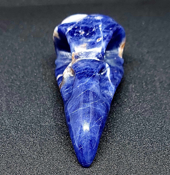 NEW!!! Halloween Sodalite Crow Skull Carving
