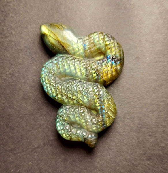 NEW!!! Labradorite Snake Crystal Carving Pair