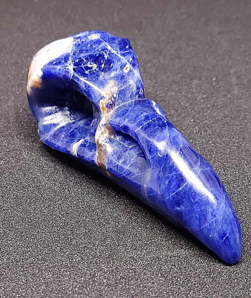 NEW!!! Halloween Sodalite Crow Skull Carving