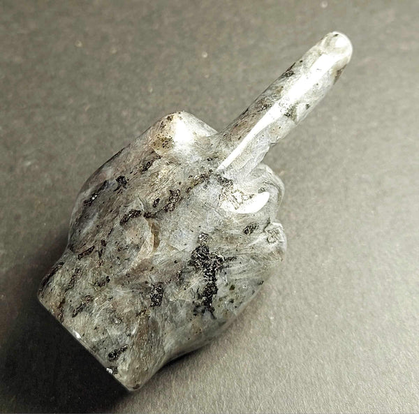 NEW!!! Middle Finger Crystal Carving
