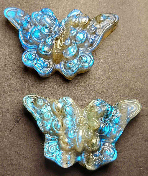 Labradorite Butterfly Carving