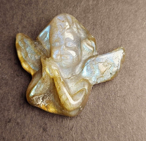 NEW!!! Mini Labradorite Angel Pocket Crystal