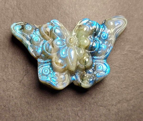 Labradorite Butterfly Carving