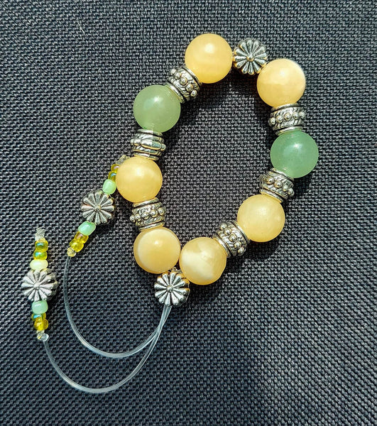 NEW!!! Yellow Jade & Green Aventurine  Empathy Beads