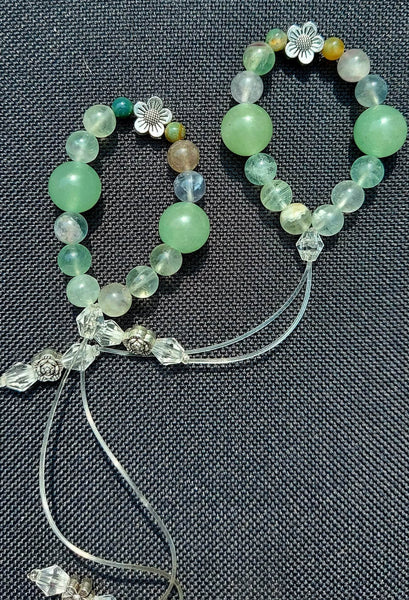 SALE!!! Mini Green Aventurine & Rainbow Fluorite  Empathy Beads