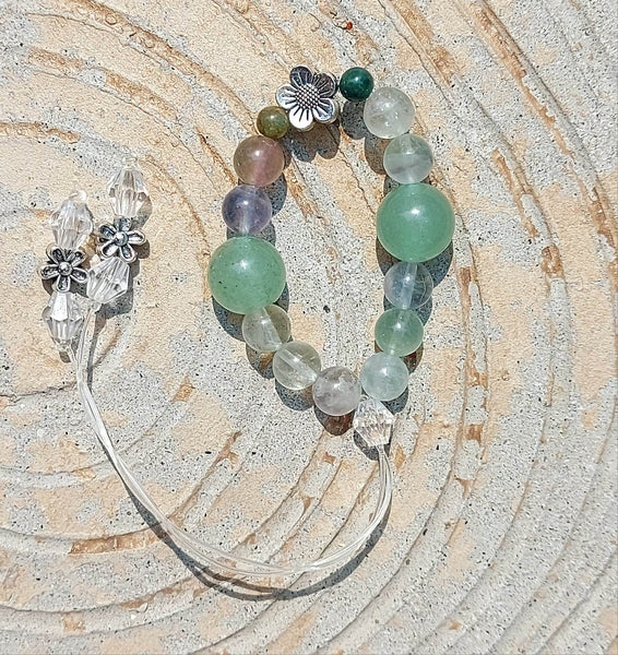 SALE!!! Mini Green Aventurine & Rainbow Fluorite  Empathy Beads