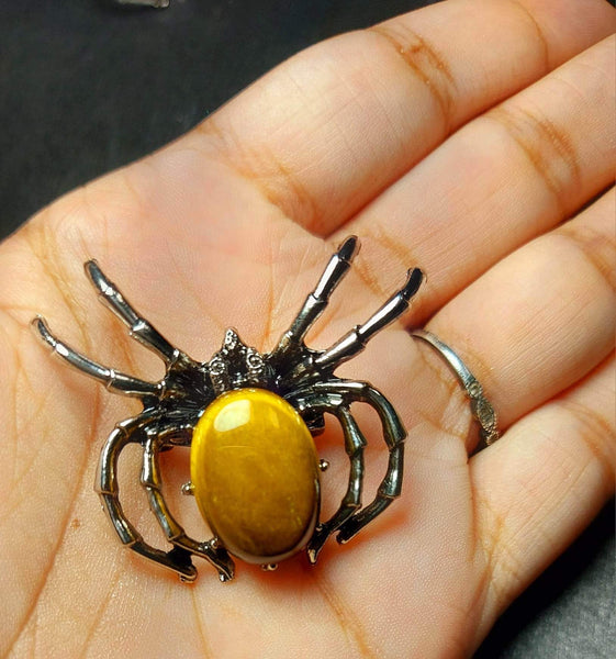 SALE!!! Golden Tiger's Eye Spider 2 in 1 Brooch & Pendant
