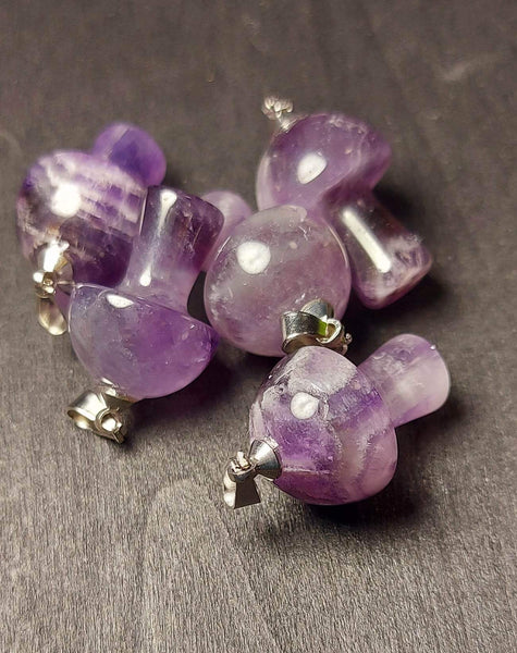 SALE!!! Amethyst Mushroom Pendant