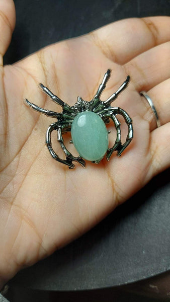 SALE!!! Green Aventurine Spider 2 in 1 Brooch & Pendant