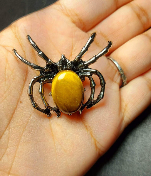 SALE!!! Golden Tiger's Eye Spider 2 in 1 Brooch & Pendant