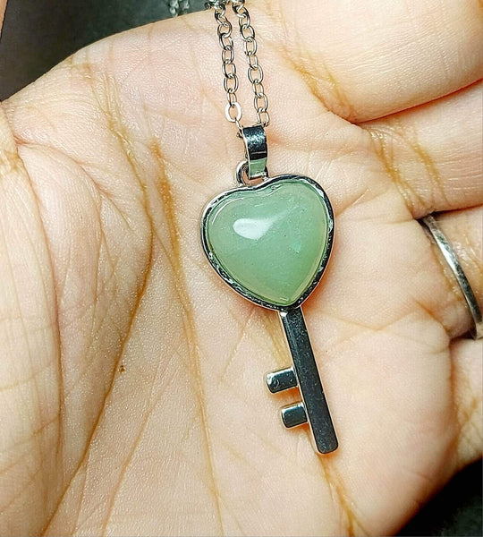 SALE!!! Green Aventurine Key Pendant