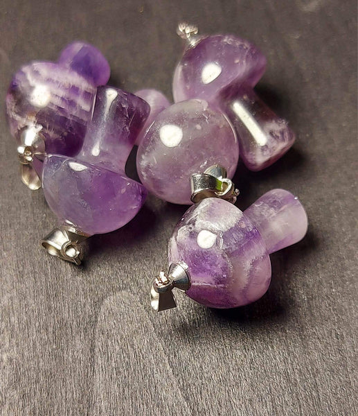 SALE!!! Amethyst Mushroom Pendant