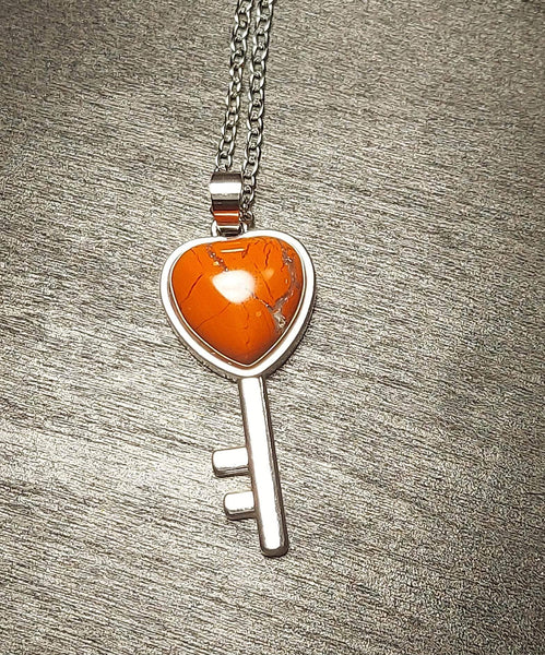 SALE!!! Red Jasper Key Pendant