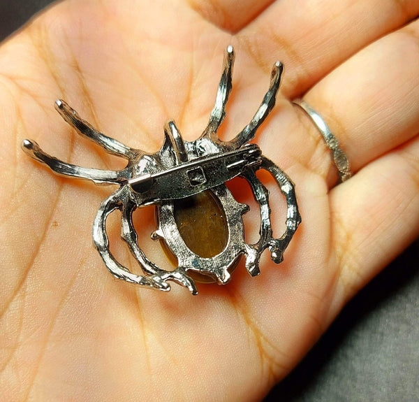 SALE!!! Golden Tiger's Eye Spider 2 in 1 Brooch & Pendant