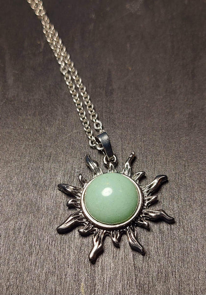 SALE!!! Green Aventurine Sun Pendant