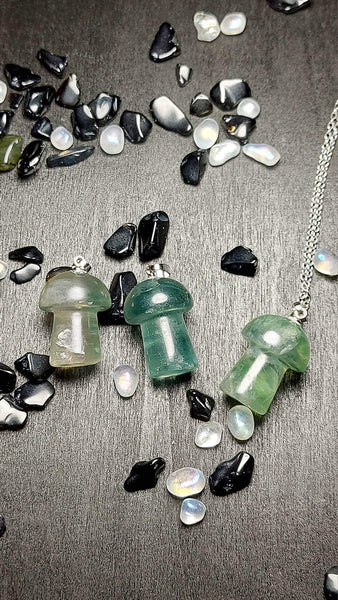 SALE!!! Fluorite Mushroom Pendant