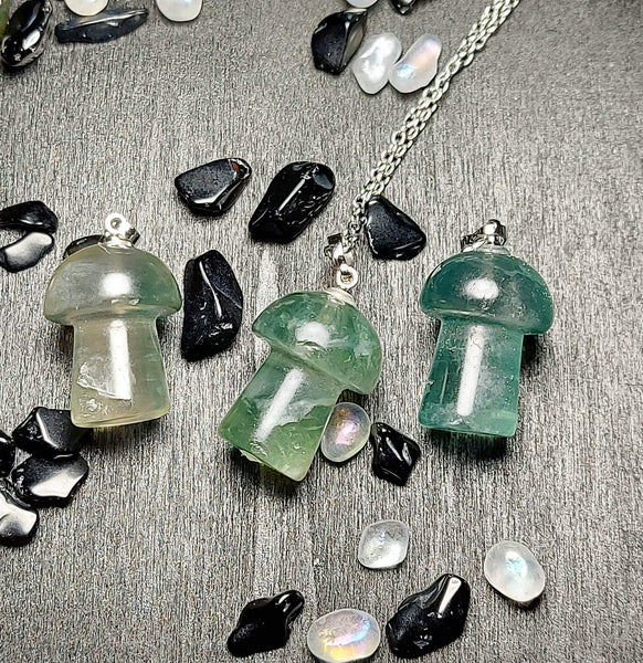 SALE!!! Fluorite Mushroom Pendant