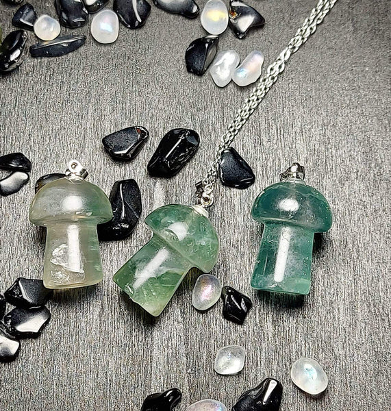 SALE!!! Fluorite Mushroom Pendant