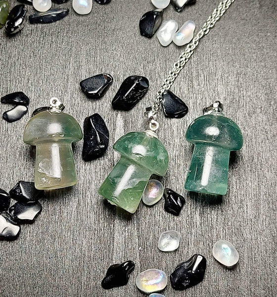 SALE!!! Fluorite Mushroom Pendant