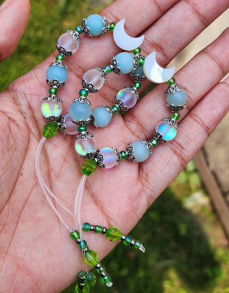NEW!!! Moon Amazonite & Mermaid Glass Empathy Beads