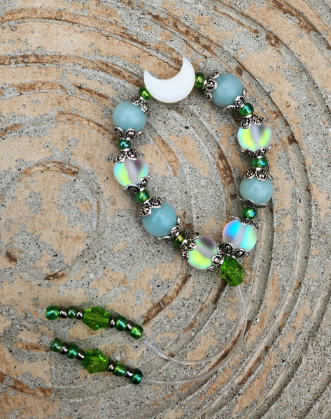 NEW!!! Moon Amazonite & Mermaid Glass Empathy Beads