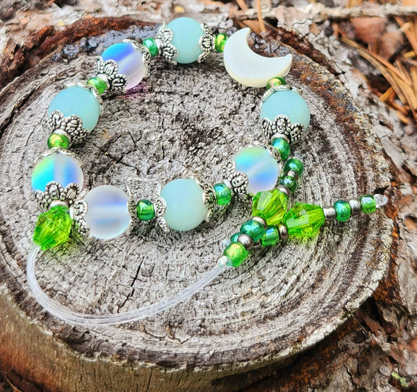 NEW!!! Moon Amazonite & Mermaid Glass Empathy Beads