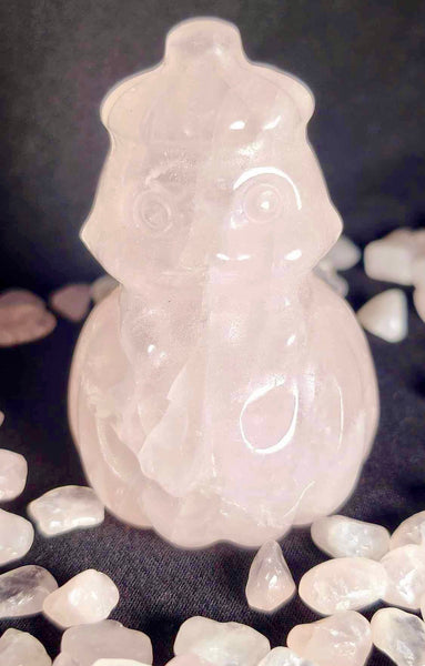 NEW!!! Rose Quartz Pumpkin Ghost Carving