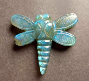 NEW!!! Labradorite Dragonfly Carving