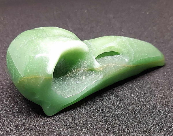 NEW!!! Green Aventurine Crow Skull Carving