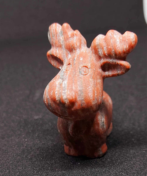 NEW!!! Red Jasper Reindeer Carving