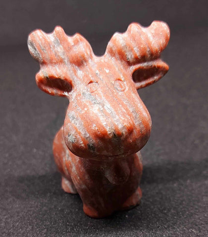 NEW!!! Red Jasper Reindeer Carving