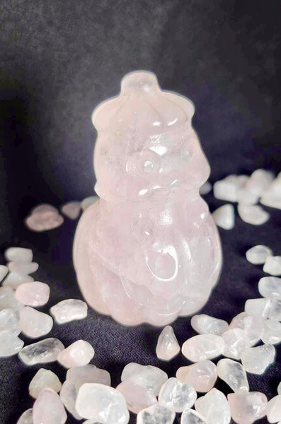 NEW!!! Rose Quartz Pumpkin Ghost Carving