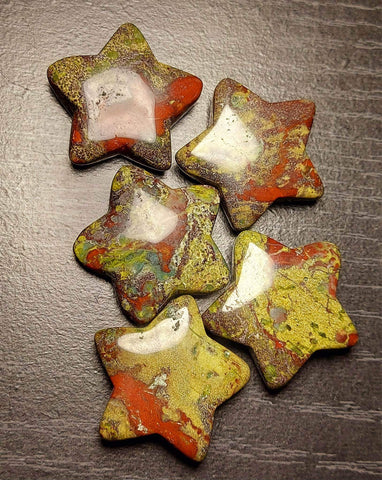 NEW!!! Dragon Bloodstone Jasper Pocket Star