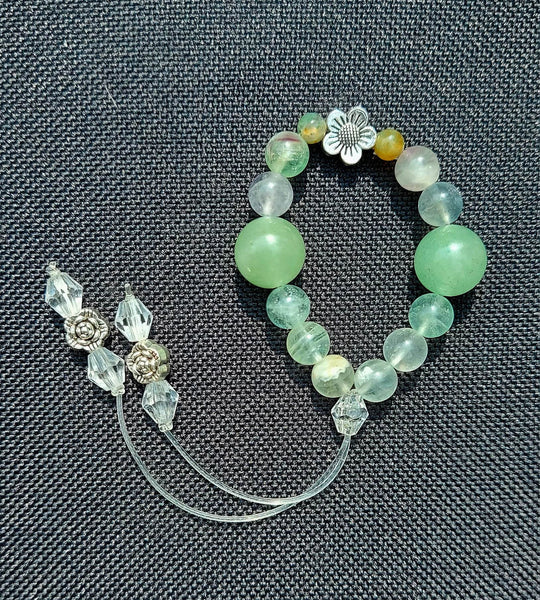 Mini Green Aventurine & Rainbow Fluorite  Empathy Beads