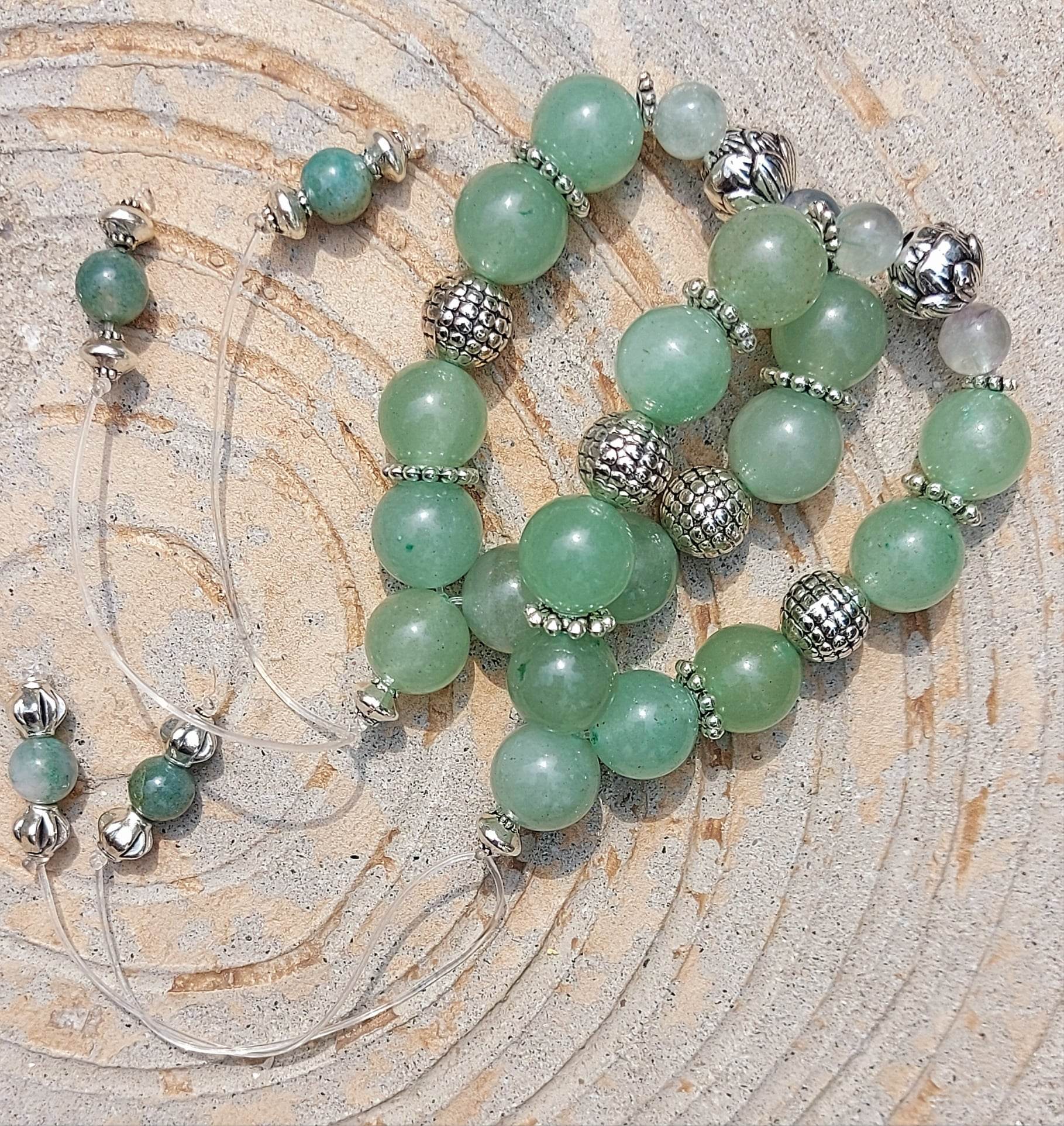 Aventurine Crystal Lotus Flower Bracelet