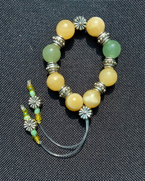 NEW!!! Yellow Jade & Green Aventurine  Empathy Beads