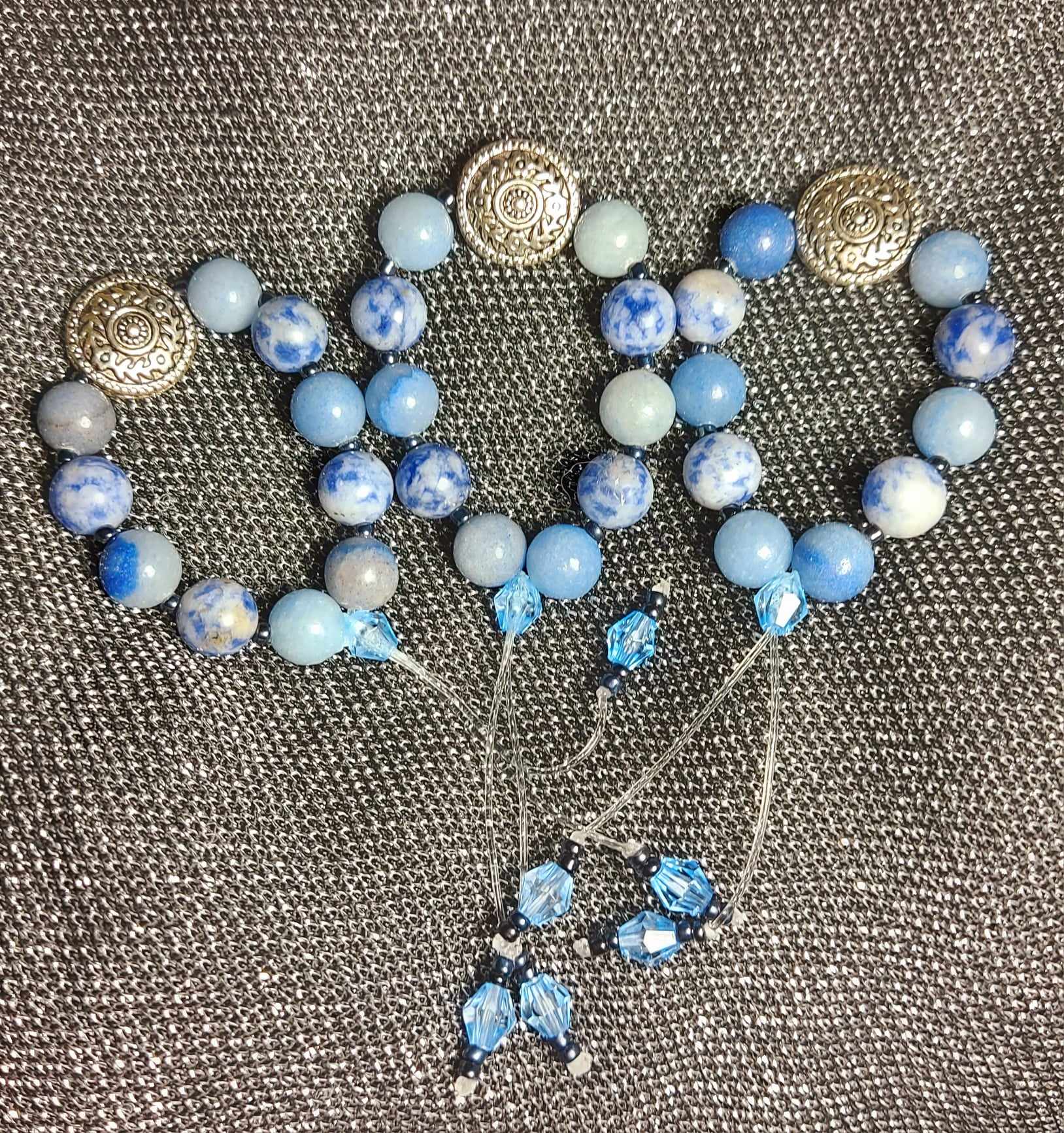 NEW!!! Sodalite & Blue Quartz Empathy Beads