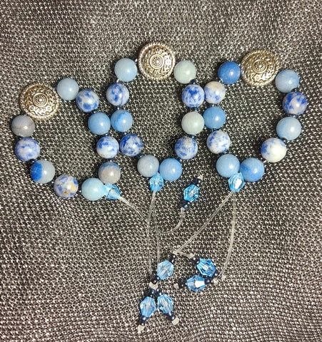 NEW!!! Sodalite & Blue Quartz Empathy Beads