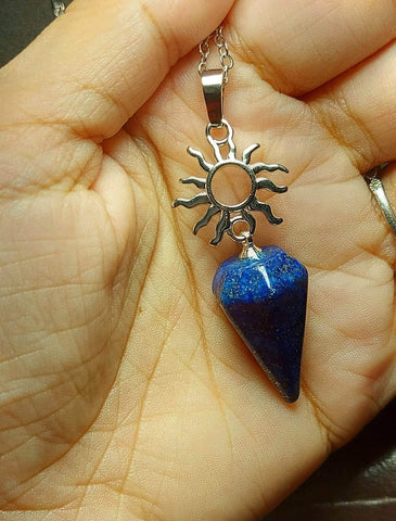 SALE!!! Lapis Lazuli Sun Pendulum Pendant