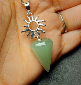 SALE!!! Green Aventurine Sun Pendulum Pendant