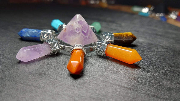 NEW!!! Amethyst Prism 7 Stone Energy Generator